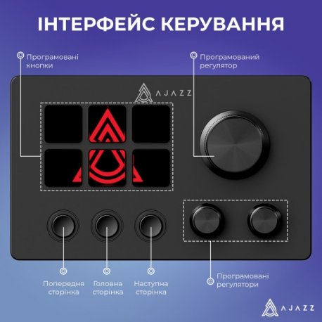 Контроллер Ajazz Stream Deck AKP03E-B USB Black (AKP03E-B)