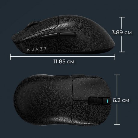 Бездротова миша ігрова AJ199 MAX Black Carbon fiber (AJ199-MAX-B)