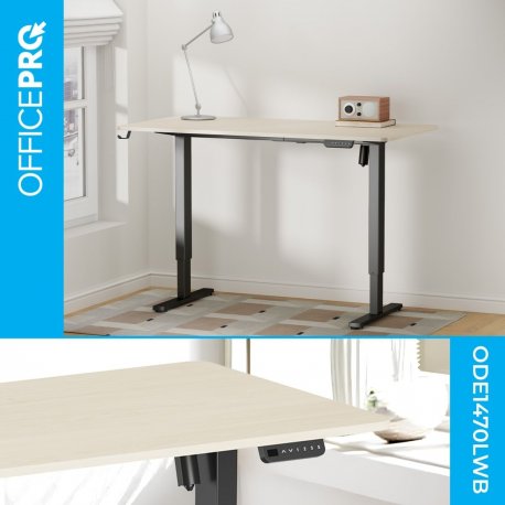 Компьютерный стол с электрорегулировкой высоты OfficePro ODE1470LWB Light Wood/Black (ODE1470LWB)