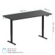 Комп'ютерний стіл з електрорегулюванням висоти OfficePro ODE1880B Black (ODE1880B)