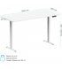 Комп'ютерний стіл з електрорегулюванням висоти OfficePro ODE1880W White (ODE1880W)