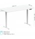 Компьютерный стол с электрорегулировкой высоты OfficePro ODE1880W White (ODE1880W)