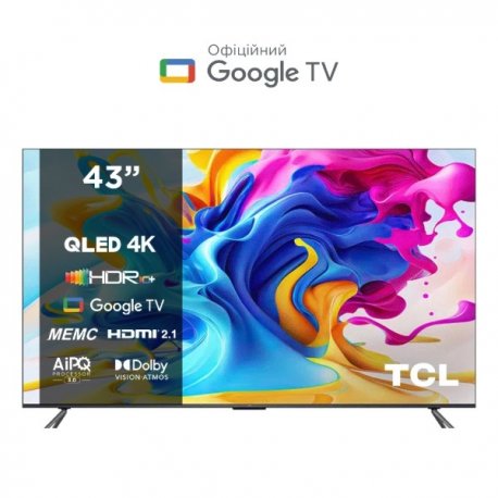 Телевизор TCL 43" 4K QLED Smart Google TV 60Hz (43C645)