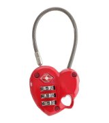 Брелок-замок Munkees 3606 TSA Combi Lock Heart Red (3606-RD)