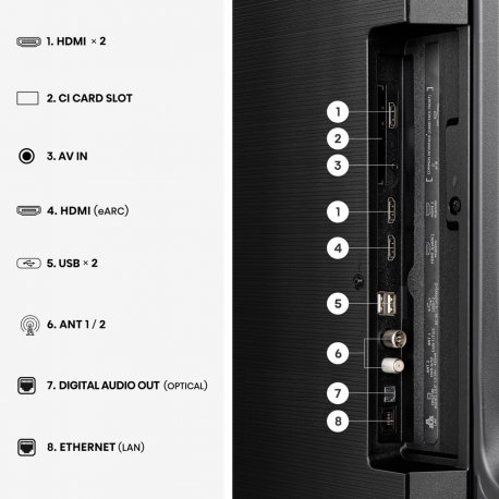 Телевізор Hisense 4K UHD 43" (43A6S)