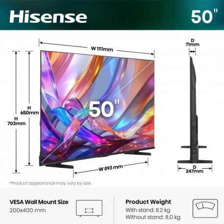 Телевизор Hisense 4K UHD 50" (50E7S)