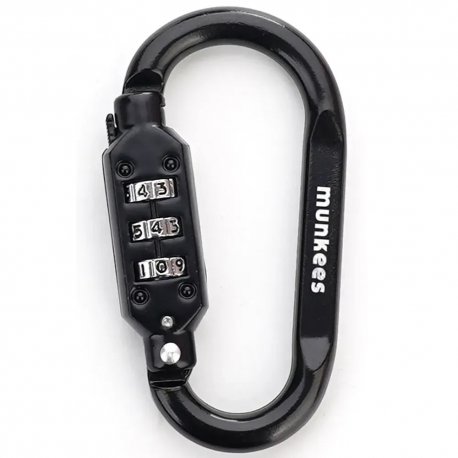 Карабин Munkees 35932 Combi Lock Carabiner D-Shape Black (35932-BK)
