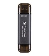 Портативний SSD Transcend 256GB USB 3 1 Gen 2 Type-A Type-C ESD310 Чорний