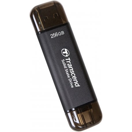 Портативный SSD Transcend 256GB USB 3 1 Gen 2 Type-A Type-C ESD310 Черный