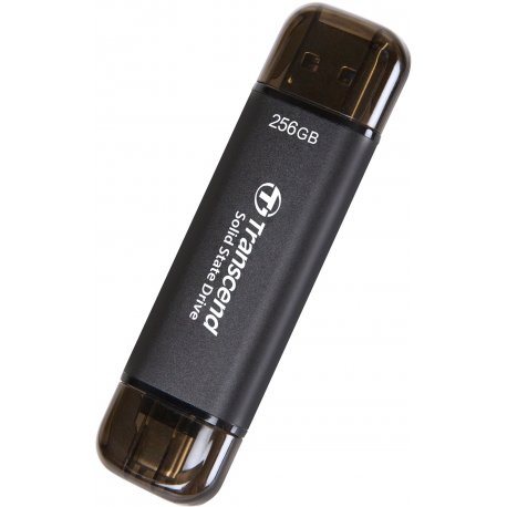 Портативный SSD Transcend 256GB USB 3 1 Gen 2 Type-A Type-C ESD310 Черный