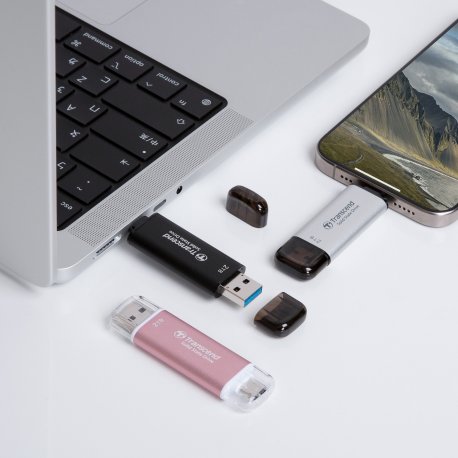 Портативный SSD Transcend 256GB USB 3 1 Gen 2 Type-A Type-C ESD310 Черный