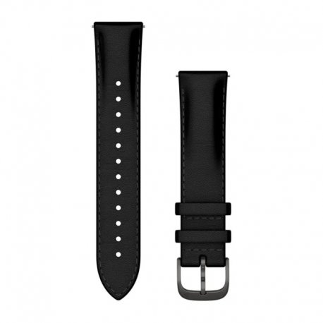 Ремешок Garmin Leather Black Leather + Brushed Slate (010-12932-62)