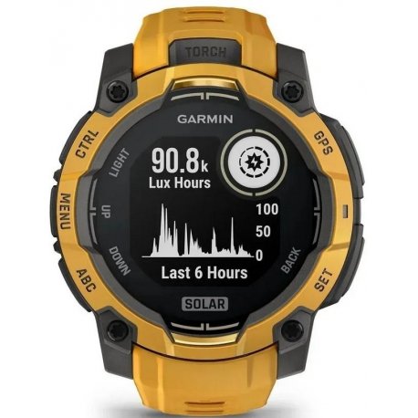 Смарт-часы Garmin Instinct 3 45mm Solar Sunburst with Sunburst/Gray Accents (010-02934-02)