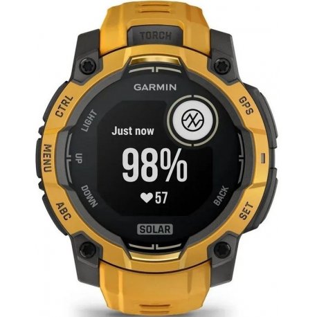 Смарт-часы Garmin Instinct 3 Solar 50mm Sunburst with Sunburst/Gray Accents (010-02935-02)