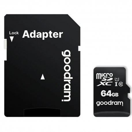 Карта пам’яті MicroSDXC 64GB UHS-I Class 10 Goodram + SD-adapter (M1AA-0640R12)