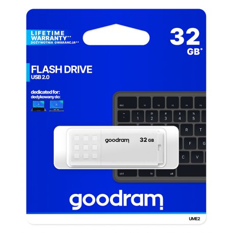 Флеш накопитель USB2.0 32GB Goodram UME2 White (UME2-0320W0R11)