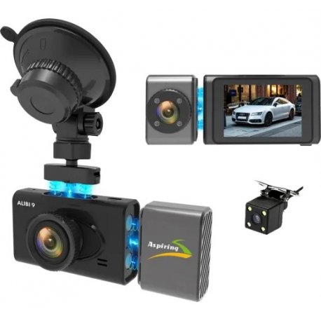 Відеореєстратор Aspiring Alibi 9 GPS 3 Cameras Speedcam (CD1MP20GAL9)