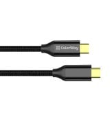 Кабель ColorWay USB Type-C + USB Type-C (M/M), 5.0 А, 1 м, Black (CW-CBPDCC062-BK)