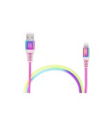 Кабель REAL-EL USB - Lightning (M/M), 1 м, Rainbow (EL123500051)