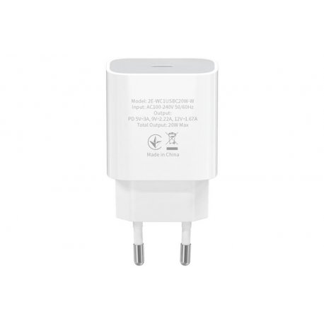 Сетевое зарядное устройство 2E White (2E-WC1USBC20W-W)