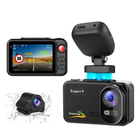 Видеорегистратор Aspiring Expert 9 Speedcam Wi-Fi GPS 2K 2 Cameras (EX123SS)