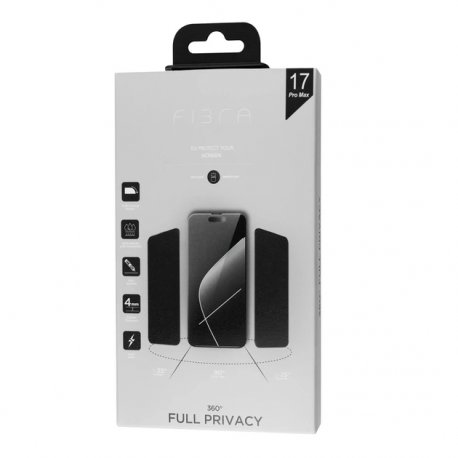 Защитное стекло Fibra Privacy Glass iPhone 17 Pro Max Black