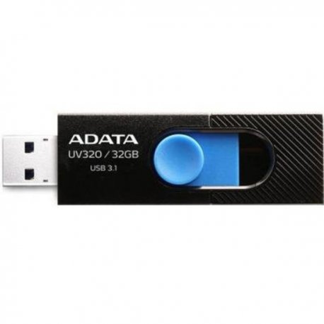 Флеш накопитель USB Adata UV320 32GB USB 3.1 Black-Blue (AUV320-32G-RBKBL)