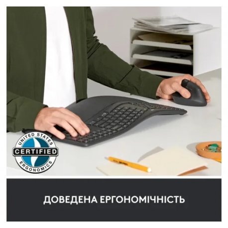 Бездротова миша Logitech Lift Left Vertical Ergonomic Graphite (L910-006495)