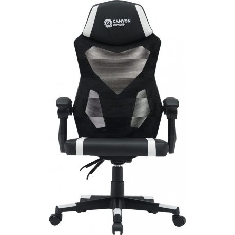 Ігрове крісло Canyon Flow MCH01 Black/White (CNE-MCH01W)