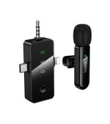 Мікрофон-петличка Hoco L20 Fair wireless microphone Type-C/Lightning/3.5mm Black