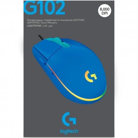 Мышь игровая Logitech G102 Lightsync Blue (L910-005801)