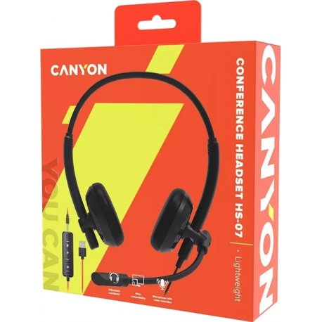 Наушники Canyon HS-07 Black (CNS-HS07B)