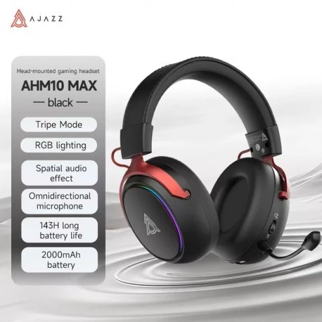 Ігрові гарнітура Ajazz AHM10-MAX Black (AHM10-MAX-B)