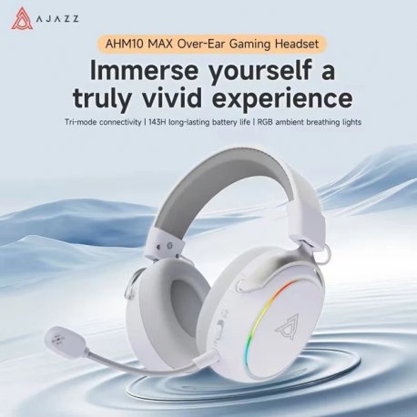 Ігрова гарнітура Ajazz AHM10-MAX White (AHM10-MAX-W)