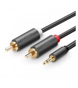 Кабель Ugreen AV102 3.5 mm to 2RCA Audio Cable 1 m Gray (5139)