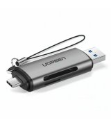 Кардидер Ugreen CM185 USB-C + USB для TF/SD 3.0 Card Reader Gray (50706)