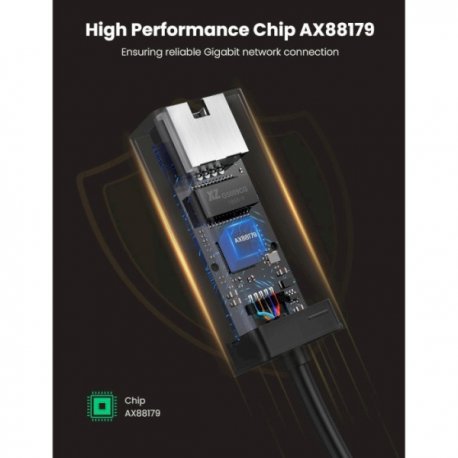 Перехідник Ugreen CR111 USB 3.0 Gigabit Ethernet Black (20256)