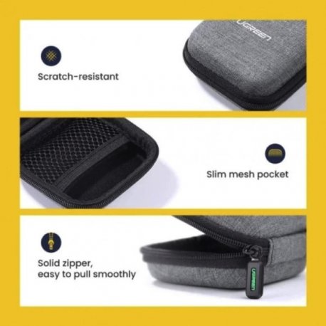 Кейс для навушників Ugreen LP128 Earphone Carrying Case Bag (Fabric) Gray (70577)