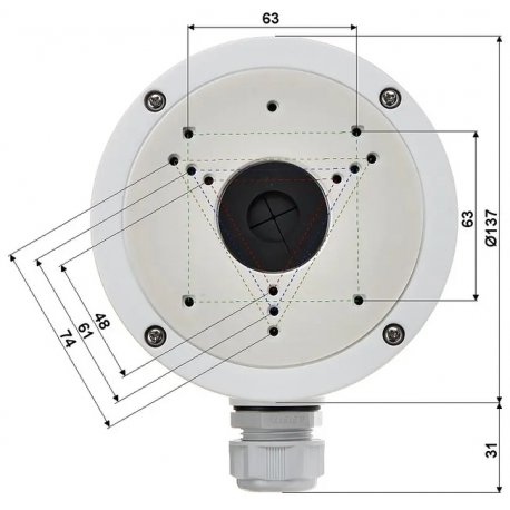 Монтажна коробка Hikvision (DS-1280ZJ-S)