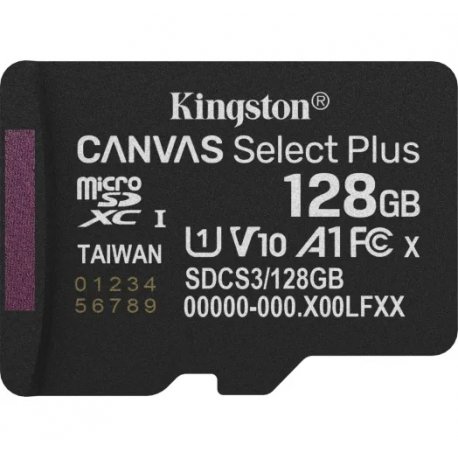 Карта памяти Kingston MicroSDXC 128GB Canvas Select Plus Gen3 150MB/s A1 (SDCS3/128GBSP)