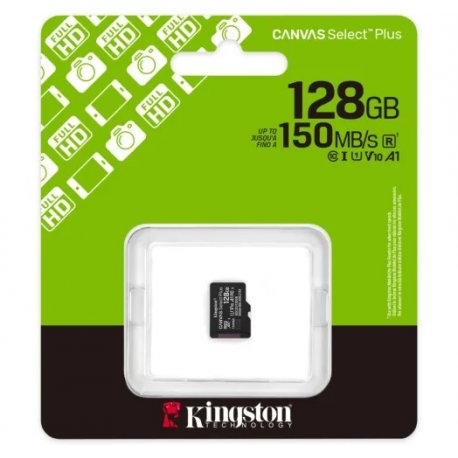 Карта пам'яті Kingston MicroSDXC 128GB Canvas Select Plus Gen3 150MB/s A1 (SDCS3/128GBSP)