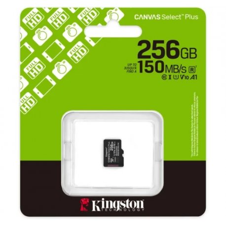 Карта памяти Kingston MicroSDXC 256GB Canvas Select Plus Gen3 150MB/s A1 (SDCS3/256GBSP)