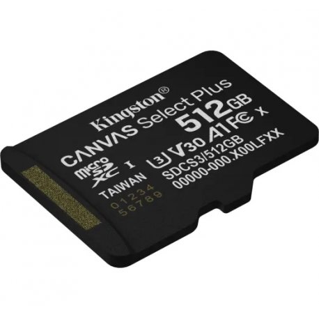 Карта пам'яті Kingston MicroSDXC 512GB Canvas Select Plus Gen3 150MB/s A1 (SDCS3/512GBSP)