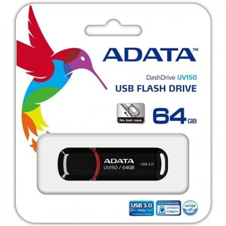 Флеш накопитель Adata 64GB UV150 USB 3.0 Black (AUV150-64G-RBK)