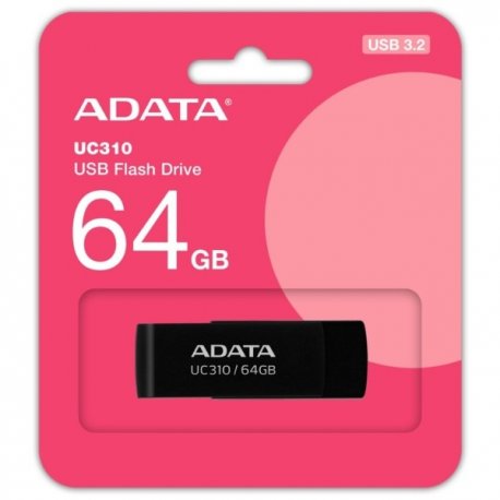 Флеш накопитель ADATA 64GB UC310 USB 3.2 Black (UC310-64G-RBK)