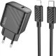 Сетевое зарядное устройство с кабелем Hoco CS13A Black (6942007603843) Сетевое зарядное устройство с кабелем Hoco CS13A Black (6942007603843)