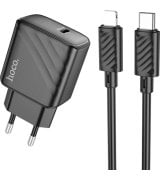 Сетевое зарядное устройство с кабелем Hoco CS13A Black (6942007603843)