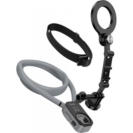 Держатель на шею Hoco K31 Campo Black/ Gray (6942007664646)