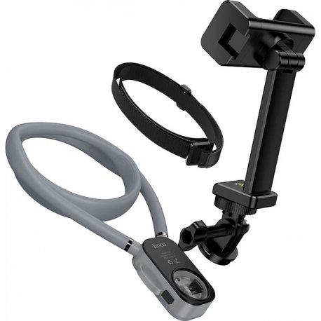 Крепление для телефона на шею Hoco K30 Black/ Gray (6942007664639)