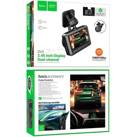 Видеорегистратор Hoco DV3 Black (6942007608183)